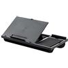 Q-Connect Supporto per laptop con tappetino per mouse e supporto per telefono/supporto ergonomico per computer portatile, in plastica, nero, 51,8 x 28,1 x 5,9 cm, 1,26 kg