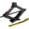 Forever Speed Meccanico Cric a pantografo Cric a manovella Sollevatore Auto Cambio gomme Attrezzo Sollevatore a Forbice Manovella (Nero, 1.5T)