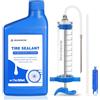 Beanewone Lattice per Tubeless MTB, 500ml Liquido Tubeless MTB e Siringa per Lattice MTB per l'Iniezione Diretta di Sigillante di Lunga Durata nei Pneumatici di MTB e Road Bike