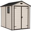 Keter Casetta Da Giardino In Resina 185,8x236,8x227H Cm Manor 6x8 Beige Keter Con Finestra