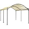 VivaGarden Pergola da Giardino 3x4 Arco in Poliestere e Acciaio colore Ecrù - GA802016