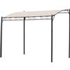 VivaGarden Pergola da Giardino 3x2,5 Rotondo in Poliestere e Acciaio colore Ecrù - GA802066