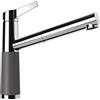 SCHOCK Rubinetto da cucina SC-510 Stone - Rubinetto a bassa pressione CRISTADUR con doccetta estraibile e connettori standard