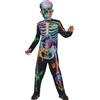 Rubie's Rubies Bonesky 1001437XS000 Costume da scheletro graffiti per bambini, multicolore, 5-6 anni