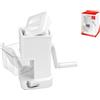 Home in Rombo Grattugia con Raccoglitore, Acciaio Inox, Bianco