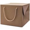 SHOBI Bag box Porta Panettone avana Con manici in Cotone (24+24xH20 cm, 10)