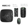 AJAX STARTERKIT 4G Kit allarme wireless 4g con sensore, contatto magnetico e telecomando 51173
