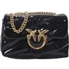 Pinko Borsa a tracolla Baby Love Bag Puff nera da donna in ecovernice UNI