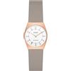 Skagen Orologio Grenen per donna, Movimento a energia solare con cinturino in acciaio inossidabile o in pelle, 26 mm, Beige e oro rosa