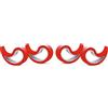 Stoppy, Stoppi, Fermafinestre, Fermafinestra, Fermaporte, Fermaporta, set di 4 disponibile in 14 colori (Rosso)