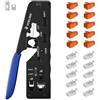 VCELINK GJ671BL Pinza Crimpatrice Professionale per Connettori RJ45, RJ12 e RJ11 con Connettori RJ45 Passante Cat7,Cat6A