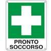 CARTELLI SEGNALATORI Cartello segnalatore - 12x14,5 cm - PRONTO SOCCORSO - alluminio - Cartelli Segnalatori (unità vendita 1 pz.)