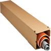 Bong Packaging Scatola a tubo Square Box - chiusura strip - 10,5 x 10,5 x 86 cm - cartone microonda - avana - Bong Packaging - conf. 10 pezzi (unità vendita 1 pz.)