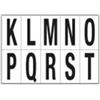 CARTELLI SEGNALATORI Lettere adesive da K a T - in PVC - 70 x 124 mm - 10 et-fg - 1 foglio - nero-bianco (unità vendita 1 pz.)