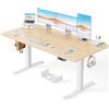 ErGear Scrivania elettrica regolabile in altezza, 160 x 80 cm, portata 100 kg, con motore senza spazzole avanzato, funzione silenziosa, robusto telaio in metallo