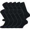 CAT 10 paia calze corte uomo Caterpillar in morbido cotone altezza metà polpaccio disponibili in varie taglie e colori (Nero, 39-42)