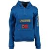 Geographical Norway - Felpa con cappuccio da uomo a maniche lunghe modello GYMCLASS, Blu elettrico, XL