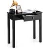 COSTWAY Consolle Con Cassetto, Tavolo d'Ingresso Con Gambe in Legno Massello, Moderno per Soggiorno, Bagno, Ingresso e Corridoio, 71 x 30 x 71 cm, Portata 50 kg (Nero)