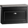 SoBuy Scarpiera Salvaspazio Slim con Seduta - Panca Scarpiera da Ingresso Contenitore in Legno, Mobile Scarpiera Ingresso per Scarpe, Regolabile, Nero L75*P24*A51 cm FSR82-L-SCH