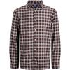 JACK & JONES Camicia da Uomo a Quadri Comfort Fit, Mogano Profondo, M