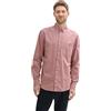 TOM TAILOR 1042640 Camicia, 36441-Chambray Scuro Bordeaux, XXXL Uomo