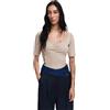 Desigual Maglietta da Donna a Maniche Corte T-Shirt, Bianco, S