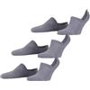 FALKE Cool Kick Invisible Multipack U In morbidi traspiranti asciugatura rapida invisibili tinta unita confezione di 3 paia, Calzini fantasmini Unisex - Adulto, Bianco White 2000, 37-38