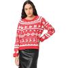 VERO MODA Vmfrosty Iceberry LS Highneck Pull. Natale Maglione Lavorato a Maglia, Rosso Cinese. Dettagli: Betulla, M Donna