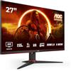 AOC Gaming Q27G2E/BK Monitor da 27 Pollici QHD Monitor, 155 Hz, 1 ms MPRT, FreeSync Premium (2560 x 1440, HDMI, DisplayPort) Nero/Rosso
