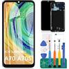 SRJTEK TFT per la Sostituzione dello Schermo di Samsung Galaxy A70 A705F LCD Display Touch Panel Sensor Digitizer Kit di Riparazione con Telaio (Nero, nessun riconoscimento di Impronte digitali)