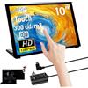 GeeekPi Touch screen capacitivo da 10,1 pollici per Raspberry Pi 5, monitor HDMI IPS 1280X800 con doppio altoparlante per Raspberry Pi 4B/3B+/3B, con fori di montaggio per installare la scheda Pi