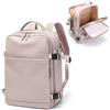 GOLF SUPAGS Zaino per laptop da donna, adatto per notebook da 15,6 pollici, borsa per computer di grande capacità per zaini da lavoro, viaggi, università (Rosa)