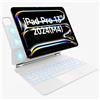HOU Magic Keyboard per iPad Pro 13 (M4) custodia pollici con tastiera, QWERTY, trackpad cliccabile ovunque, 7 colori 3 livelli retroilluminati, design magnetico, Bianco