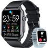 NONGAMX Smartwatch Uomo Orologio Fitness Tracker: 2,0'' Smart Watch Orologi con Chiamate Pressione Sanguigna Cardiofrequenzimetro Contapassi Sportivo Impermeabile Bluetooth Compatibile Android e iOS Telefono