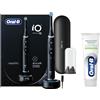 Oral-B Spazzolino Elettrico Ricaricabile iO 10 Nero + 1 Testina, 1 Custodia Da Viaggio ricaricabile, 1 Caricatore iO Sense, 1 Spazzolino + Dentifricio Protezione Gengive Pulizia Profonda 75ml