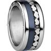 BERING Arctic Symphony Collection Maas 9 - Anello da donna in acciaio inox, finitura lucida, color argento