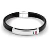 Tommy Hilfiger Jewelry Braccialetto da Uomo in Pelle Colore Nero - 2790349
