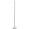 VERSA Adelisa Appendiabiti da Terra in Stile Minimalista, Attaccapanni da Terra per Ingresso, con 5 Ganci o appendini, Misure (A x L x l) 170 x 28,5 x 28,5 cm, Metallo, Colore Bianco