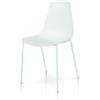 KONTE.DESIGN Set di 4 sedie INNENSTADT in Poliuretano, Bianche