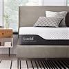LUCID Materasso Hybrid, Alto 25cm - Memory foam & molle insacchettate - Con carbone di bambù e aloe vera - Traspirante - Rigidità media - Matrimoniale 160x190 cm