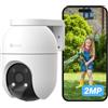 EZVIZ Telecamera Wi-Fi Esterno 1080p, Telecamera Motorizzata per Esterni con Copertura a 360°, Visione Notturna a Colori, Rilevamento di Persone, Tracciamento Automatico, Alexa/Google, C8c 2MP