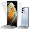 Cadorabo Custodia compatibile con Samsung Galaxy S22 ULTRA in TRANSPARENTE - Custodia per cellulare completa a 360° Protezione anteriore e posteriore protezione dello schermo