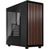 Fractal Design North Charcoal Black Tempered Glass Dark - Frontale in noce - Pannello laterale in vetro - Due ventole PWM Aspect da 140 mm incluse - Design interno intuitivo