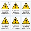 Pubblimania Etichette adesive Quadro Elettrico Attenzione pericolo cm 6,5X9 (Conf. da 6 pz) (Quadro Elettrico)