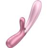 Satisfyer Satisyfer, Rabbit Bluetooth, Hot Lover Connect App', 20 cm, con app, silicone impermeabile, ricaricabile e delicato sulla pelle, colore:rosa