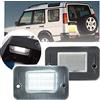 NSLUMO Luci targhe LED, gruppo lampada targa per Land Rover Discovery 1 e Discovery 2, accessori fanali posteriori LED bianchi per targa, compatibili CANBUS senza errori, 2 pezzi