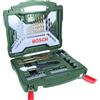 Bosch Set da 50 Pezzi di punte e bit avvitamento in titanio X-Line (per legno, pietra e metallo, accessori trapano)