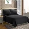 Superior Copriletto in cotone, colore: nero, per letto matrimoniale