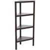 TATAY Scaffale Angolare Bagno a 4 Ripiani | Resistente all'Umidità | Inclusi Viti e Compatibile con Sistema Quick Fix | Per Interni ed Esterni | Portata fino a 32 kg - Modello Lombok - Marrone