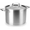 Lacor 45128 - Pentola con coperchio Foodie 28 x 17 cm, Acciaio Inox, Grigio, 34 x 30 x 20 cm